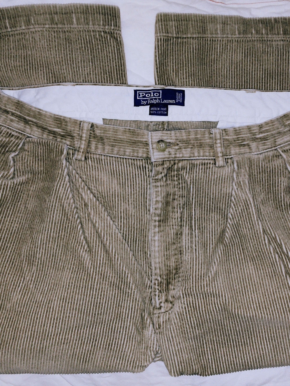 Polo by Ralph Lauren Tan Wide-Wale Corduroy Pants